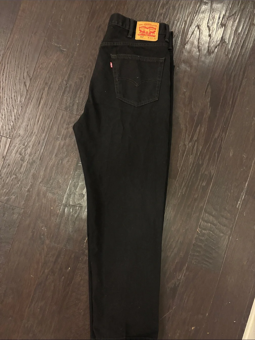 Levi's Black Straight-Leg Men’s Jeans size W42 L 32